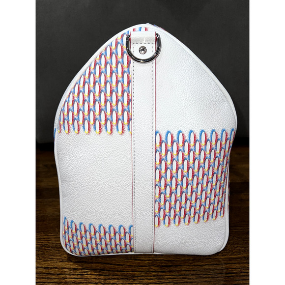Louis Vuitton Keepall Bandouliere 50 Damier Spray White Logo Weekend Travel Bag - Picture 8 of 12